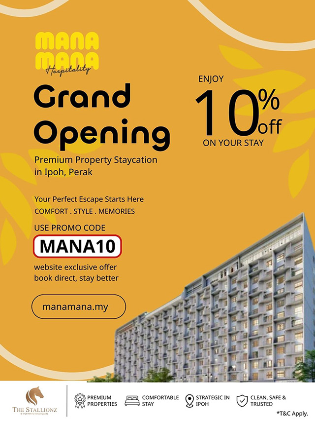 Grand Opening: The Stallionz Ipoh — 10% Off