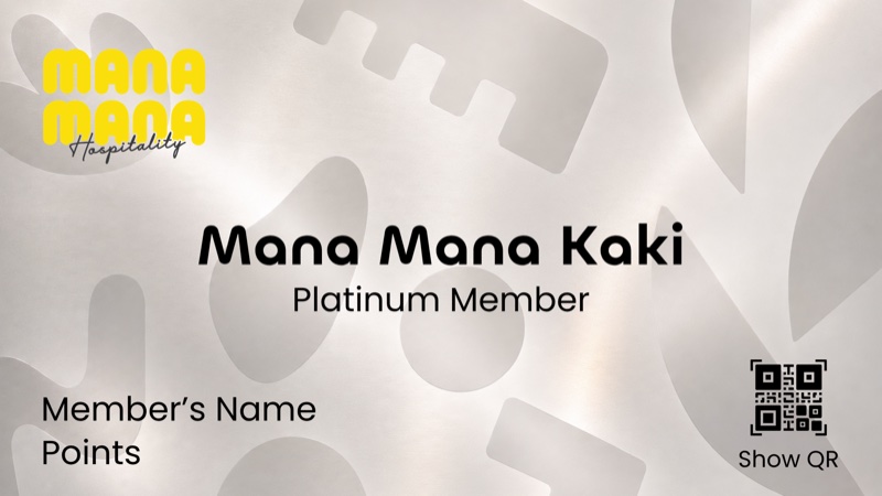 Mana Mana Kaki Platinum Member card